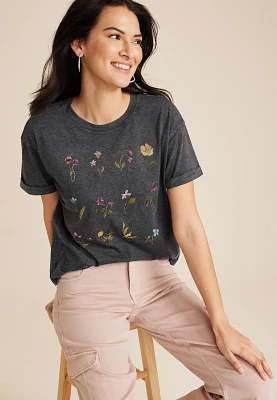 Stacked Floral Graphic Tee