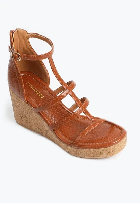 SuperCush Ava Python Cork Wedge