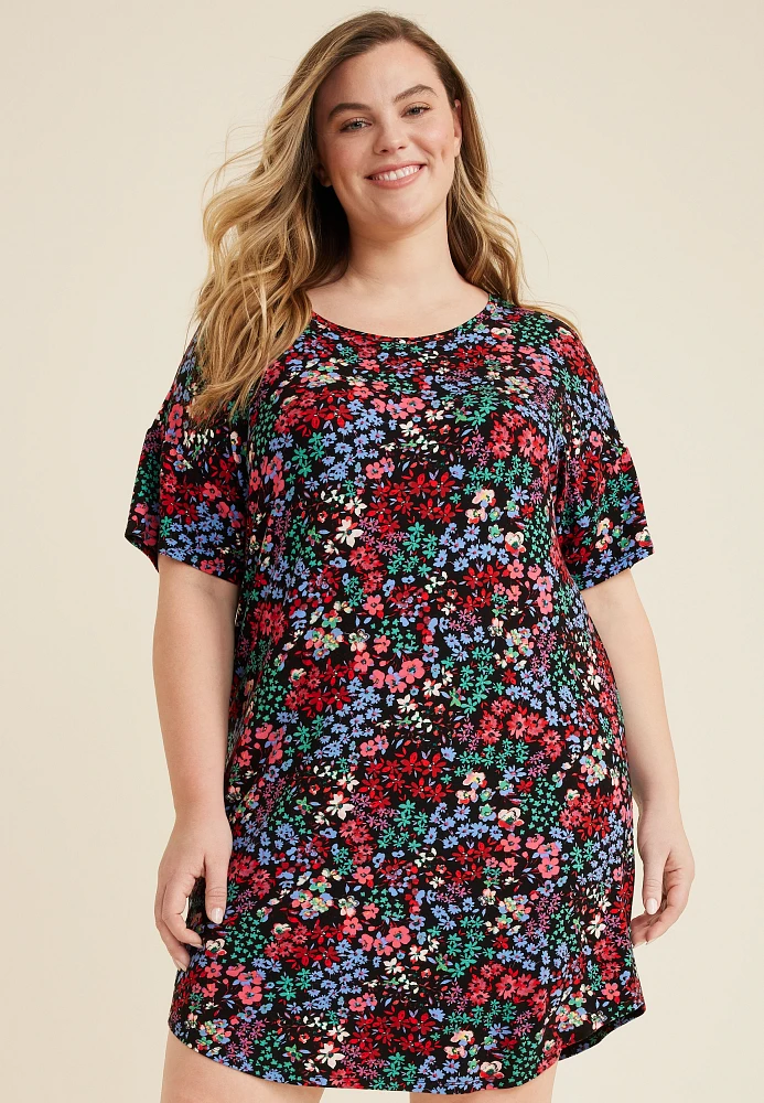 Plus Size Short Sleeve Pajama Shirt