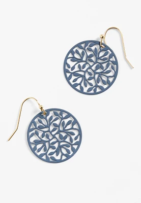 Floral Vine Round Drop Earrings