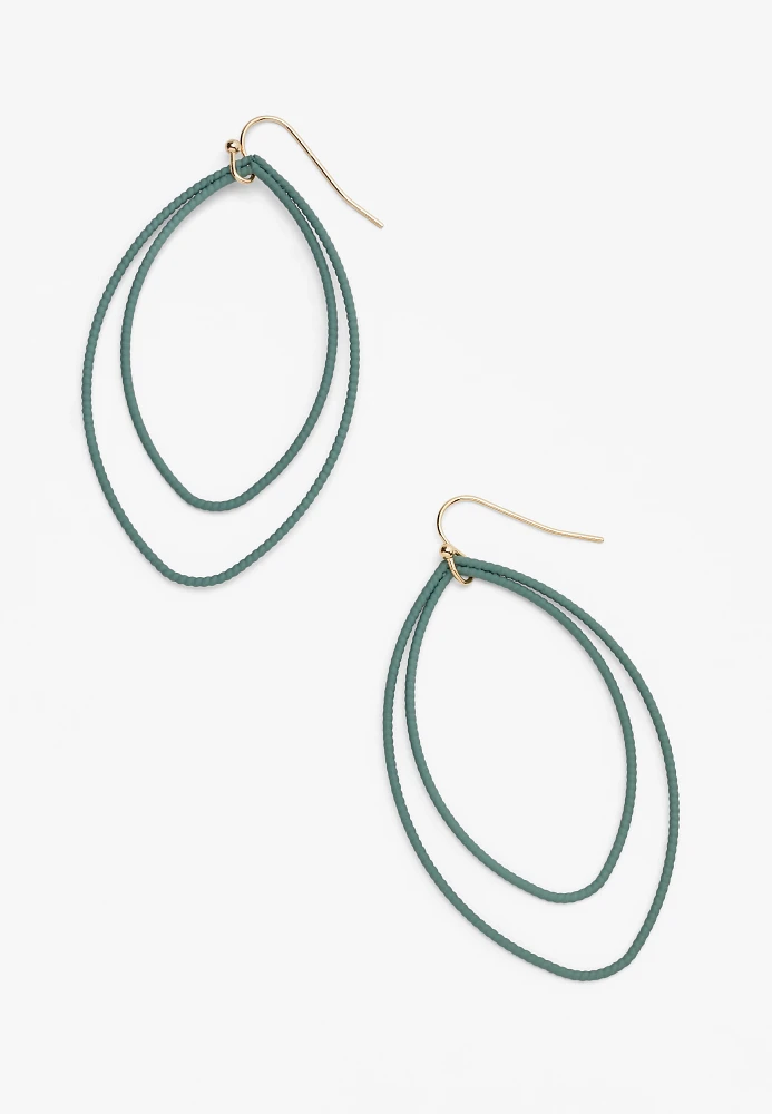 Double Almond Drop Earrings