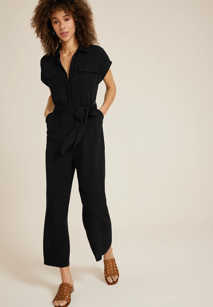 Belted Utility Jumpsuit