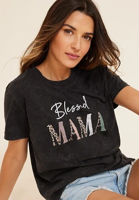 Blessed Mama Animal Oversized Fit Graphic Tee