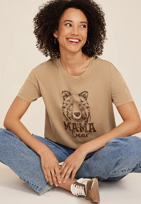 Mama Bear Oversized Fit Graphic Tee