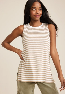 24/7 Striped Tunic Tank Top