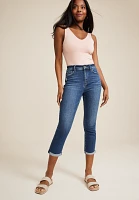 Vervet™ Dark Rolled Hem High Rise Cropped Jean