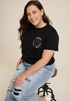 Plus Girl Moms Club Oversized Fit Graphic Tee