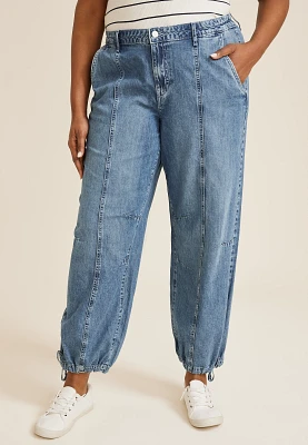 Plus m jeans by maurices™ High Rise Seamed Denim Jogger
