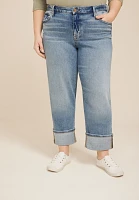 Plus edgely™ High Rise Wide Straight Ankle Jean