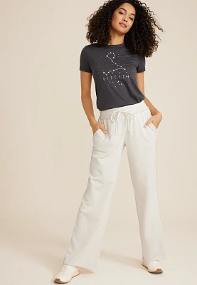 French Terry High Rise Wide Leg Sweatpant