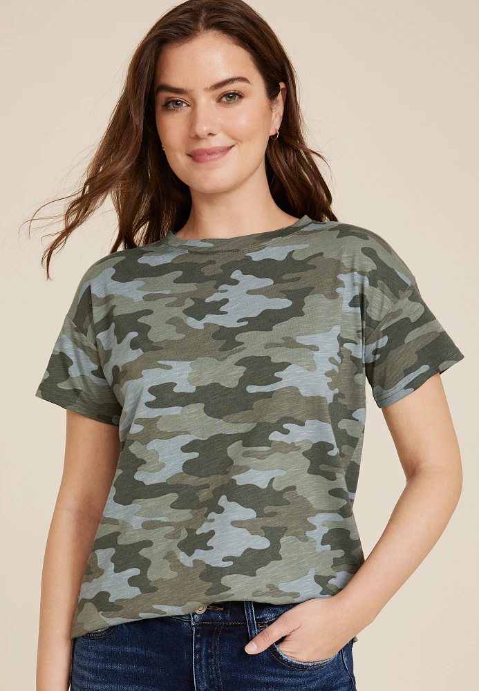 24/7 Dawson Camo Crew Neck Tee