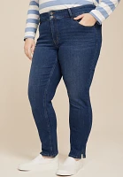 Plus m jeans by maurices™ Dark Mid Rise Slim Straight Ankle Jean