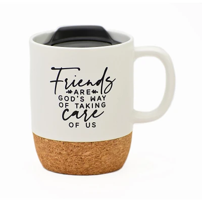 Dexsa Friends Are Gods Way Designer Cork Bottom Mug