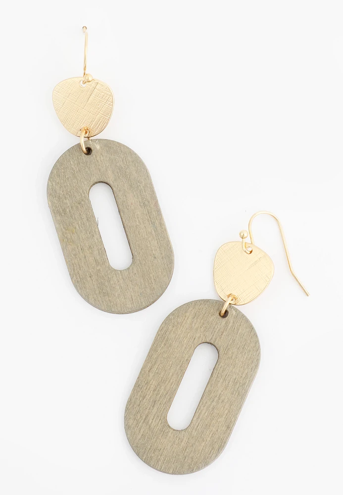 Oval Drop Earrings