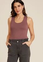 Simply Smooth Double Layer Scoop Neck Tank Top