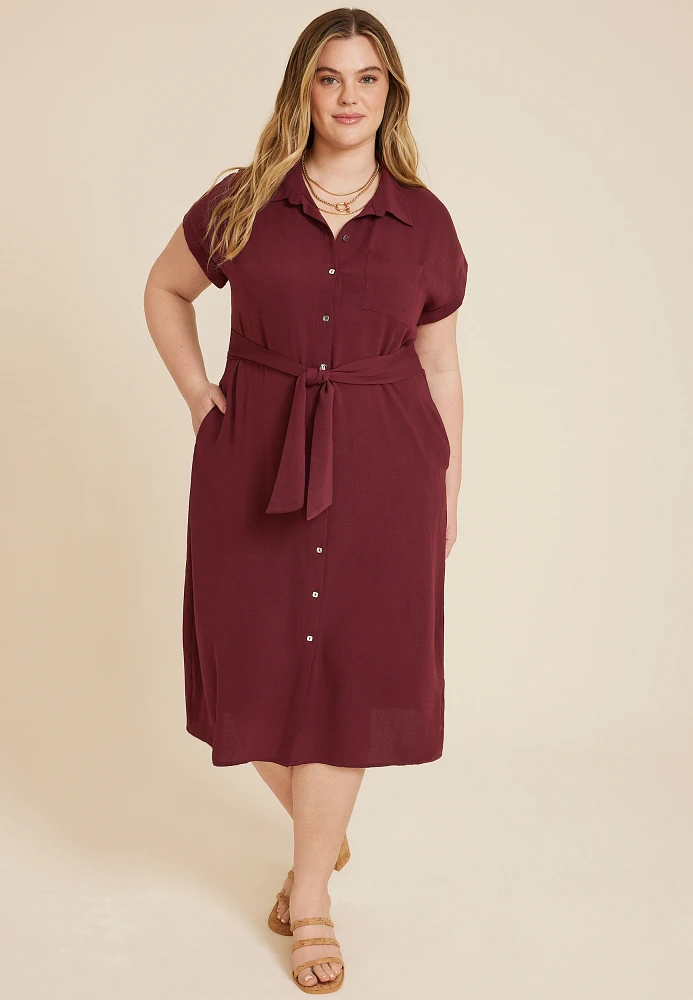 Plus Utility Midi Dress