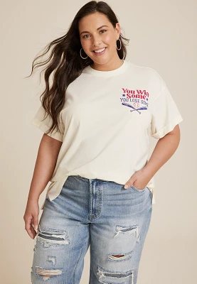 Plus Size You Win Some You Lose Some Morgan Wallen Oversized Fit Country Graphic Tee