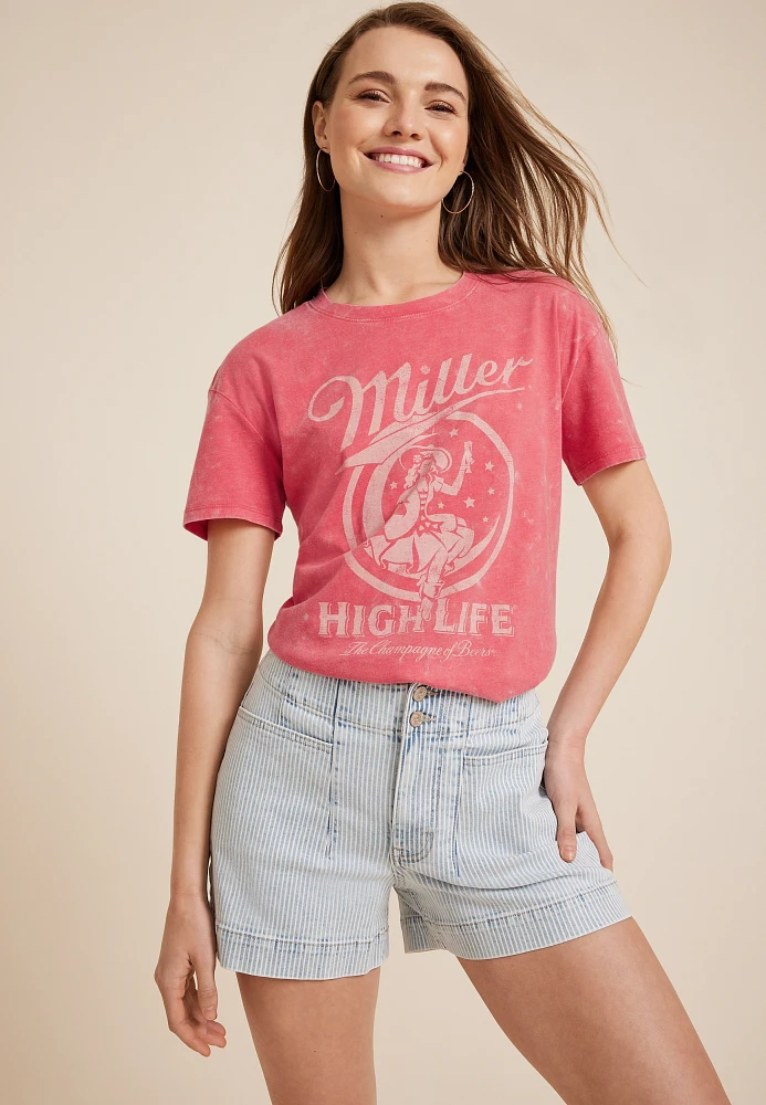 Miller High Life Vintage Oversized Fit Graphic Tee