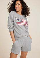 Floral American Flag Sweatshirt