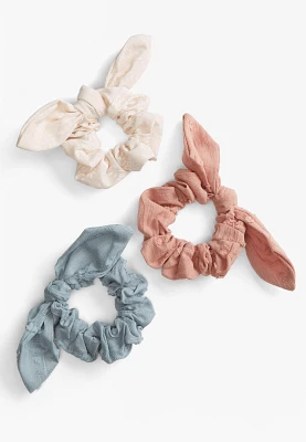 3 Pack Neutral Bow Scrunchies