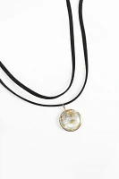 Pressed Floral Cord Necklace