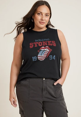 Plus Americana Rolling Stones Vintage Classic Fit Graphic Tank