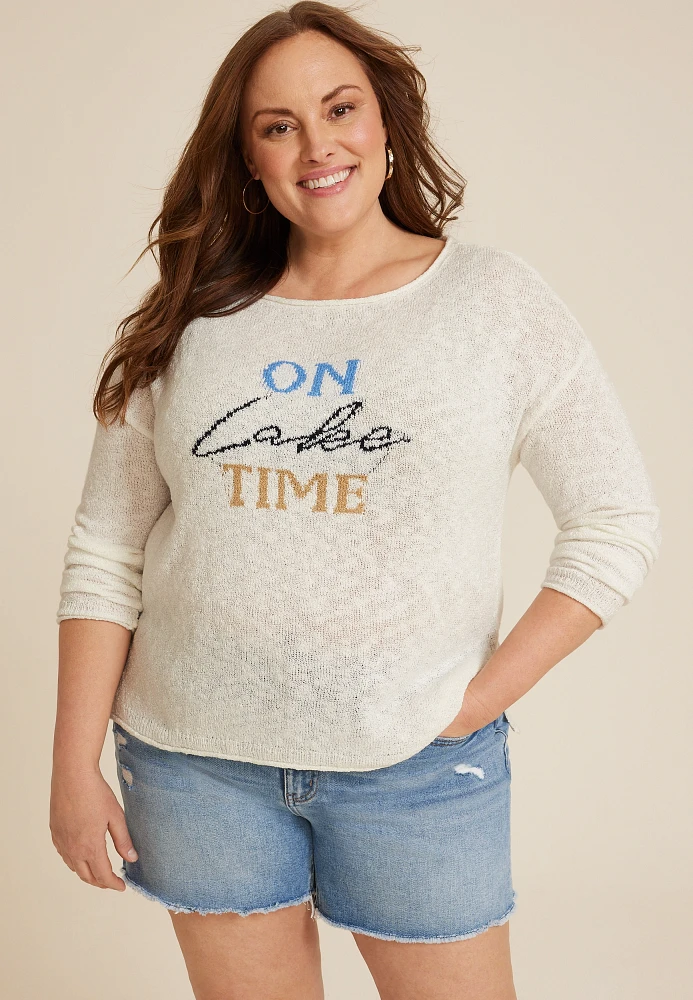 Plus On Lake Time Sweater