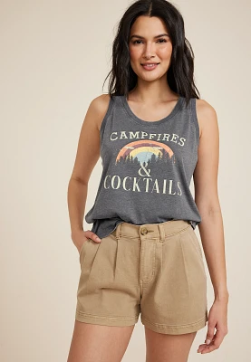 Campfires And Cocktails Classic Fit Graphic Tank