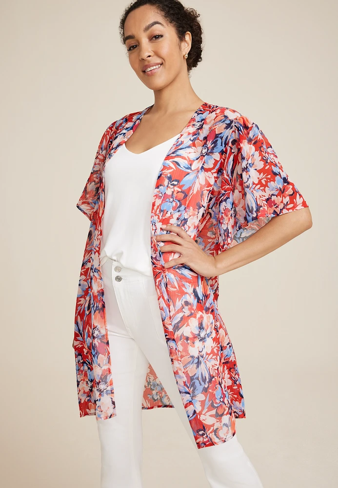 Americana Floral Kimono