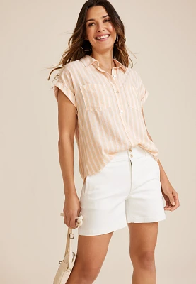 Utility Short Sleeve Button Front Shirt