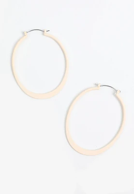 Color Coated Oblong Drop Earrings