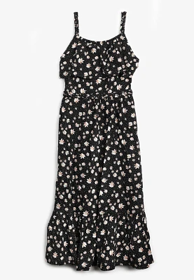 Girls Floral Dot Midi Dress