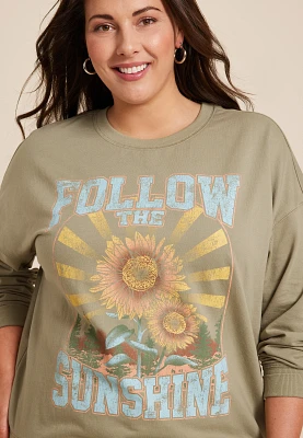 Plus Follow The Sunshine Sweatshirt