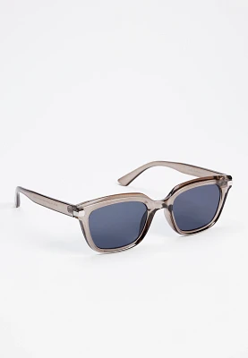 Translucent Black Rectangle Sunglasses