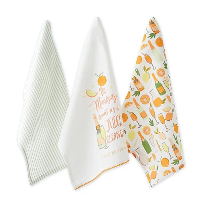 Design Imports Mimosa Juice Cleanse Dishtowel Set