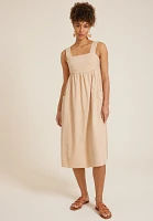 Sleeveless Poplin Midi Dress