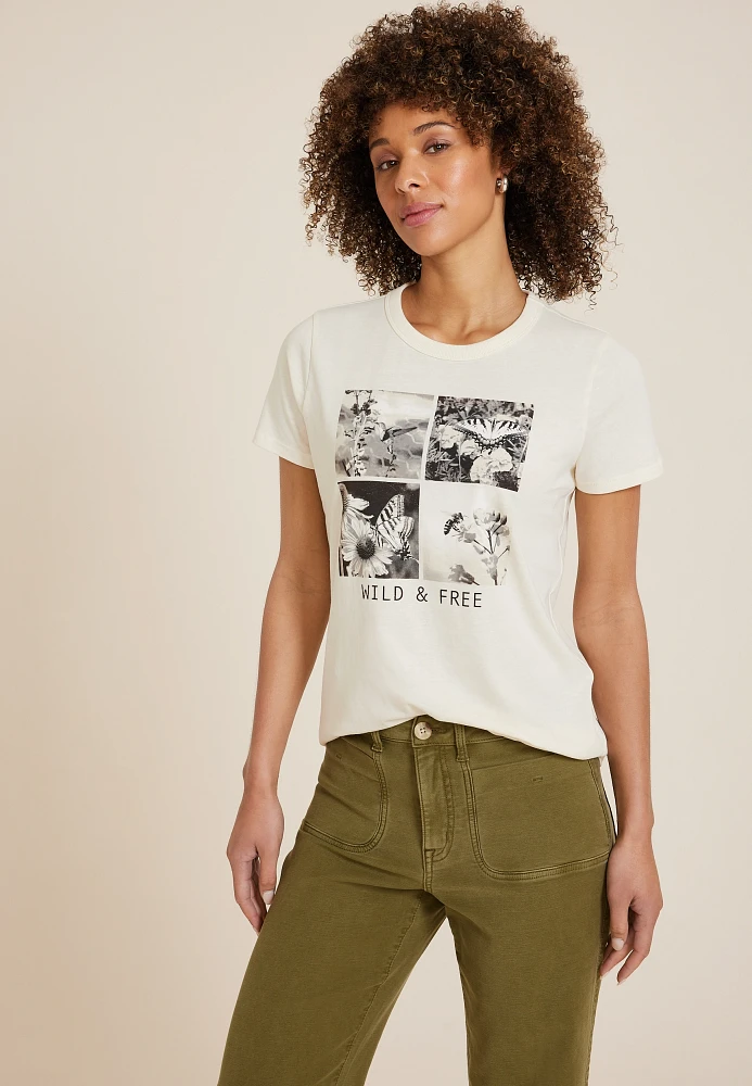 Wild And Free Classic Fit Graphic Tee