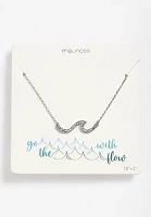 Dainty Silver Wave Necklace