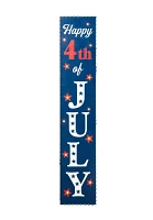 Glitzhome Lighted Wooden Happy July Fourth Sign
