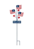 Glitzhome Patriotic And Americana Metal Flags Decor