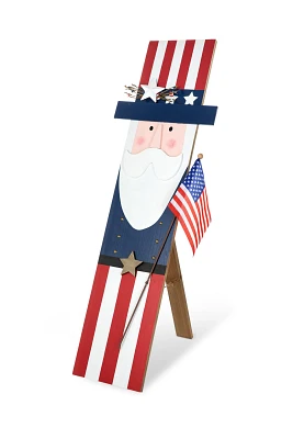 Glitzhome Patriotic And Americana Wooden Uncle Sam Decor