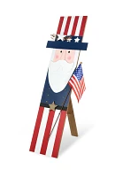 Glitzhome Patriotic And Americana Wooden Uncle Sam Decor