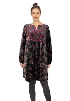 White Mark Womens Paisley Flower Embroidered Sweater Dress