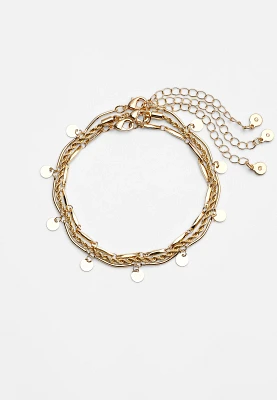 3 Pack Gold Anklets