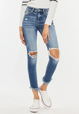 KanCan™ Ripped High Rise Frayed Hem Skinny Jean