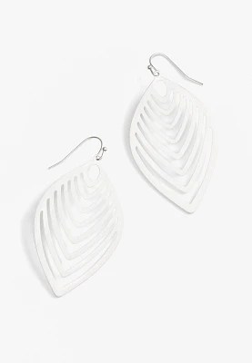 Matte Silver Teardrop Earrings