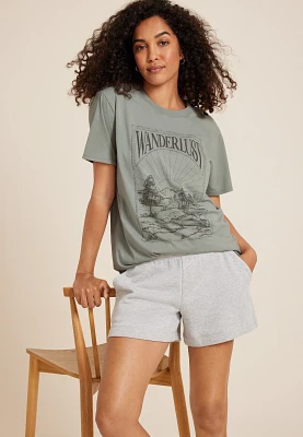 Wanderlust Oversized Fit Graphic Tee