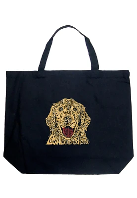 LA Pop Art Dog Large Word Tote