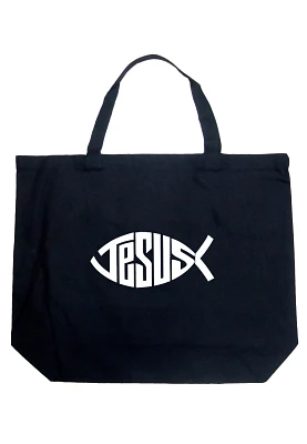 LA Pop Art Jesus Large Word Tote