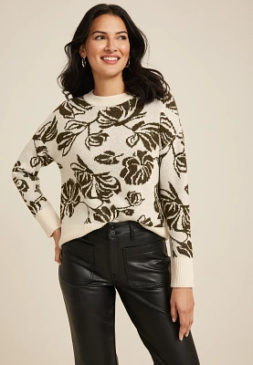 Floral Long Sleeve Sweater